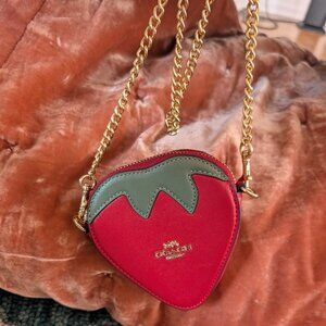 Coach c1182 Strawberry Coin Case